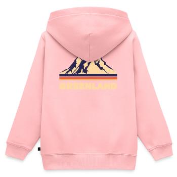 Groenland - Sweat Premium à capuche zippé enfant bio - rose - Dos - AI Model Kid Female (0cm)