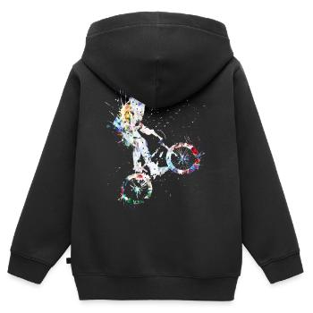 BMX Fahrrad / BMX Bike / BMX Freestyle - Kids Premium Organic Zip-up Hoodie - black - Back - AI Model Kid Male (0cm)
