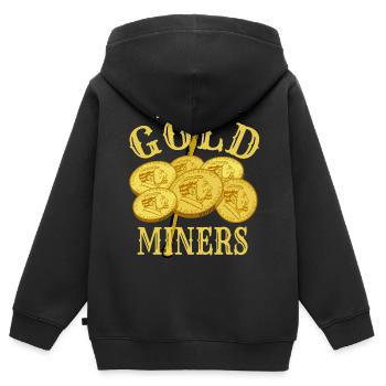Goldgräber - Kinder Premium Organic Zip Hoodie - Schwarz - Hinten - AI Model Kid Male (0cm)