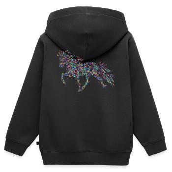 Tölter3 Confetti - Kids Premium Organic Zip-up Hoodie - black - Back - AI Model Kid Male (0cm)