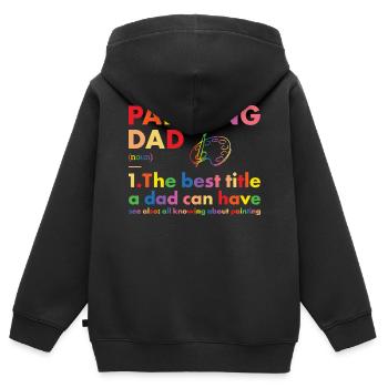 Painter Dad Definition Painting - Kinder Premium Organic Zip Hoodie - Schwarz - Hinten - AI Model Kid Male (0cm)