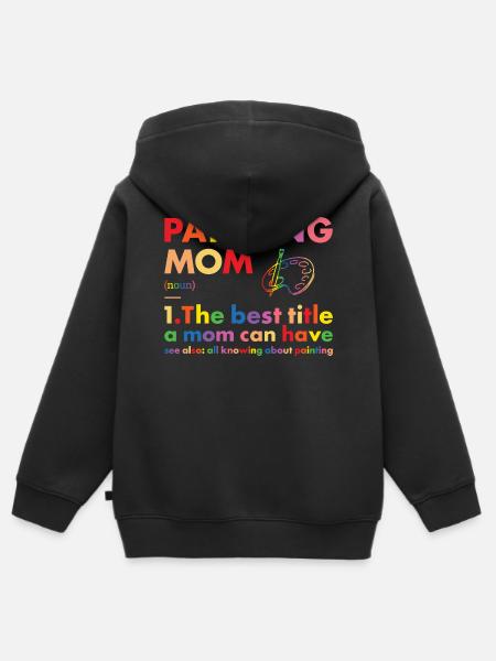 Painter Mom Definition Painting - Kinder Premium Organic Zip Hoodie - Schwarz