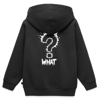 Quel point d’interrogation Splash - Sweat Premium à capuche zippé enfant bio - noir - Dos - AI Model Kid Male (0cm)