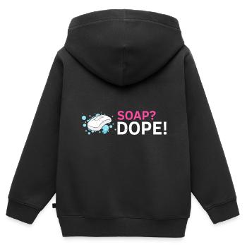 Seifenherstellung Design für Seifensieder Designs - Kinder Premium Organic Zip Hoodie - Schwarz - Hinten - AI Model Kid Male (0cm)