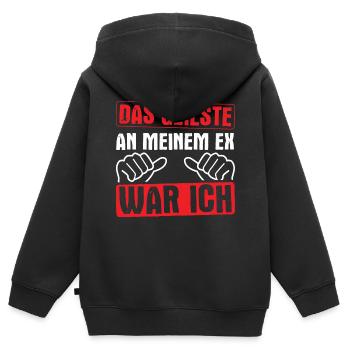 Trennung Scheidung Ehe - Kinder Premium Organic Zip Hoodie - Schwarz - Hinten - AI Model Kid Male (0cm)