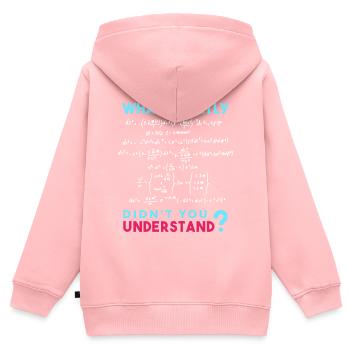 Physik Formel Scherz Lustig Mathe - Kinder Premium Organic Zip Hoodie - Rosa - Hinten - AI Model Kid Female (0cm)