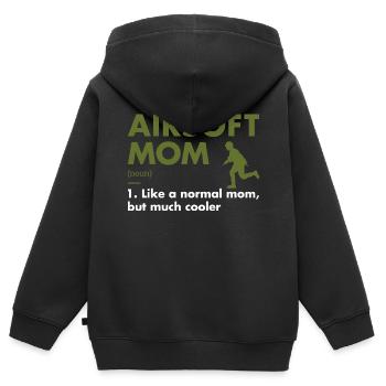 Sport Mom Definition Airsoft - Kids Premium Organic Zip-up Hoodie - black - Back - AI Model Kid Male (0cm)