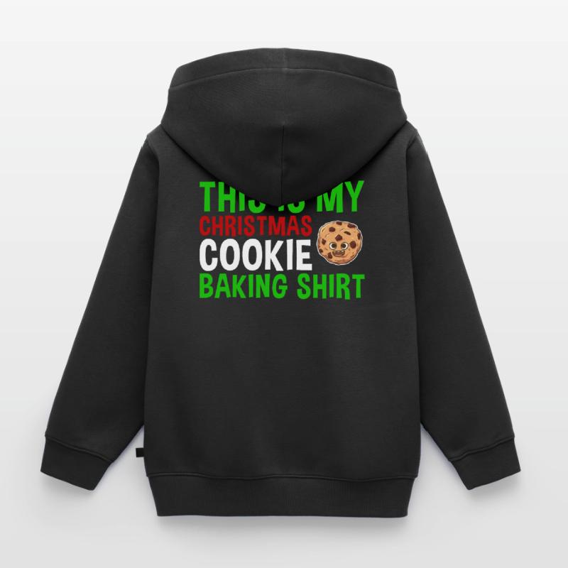 Cuisson des biscuits de Noël Cuisson des biscuits Sweat Premium à capuche zippé enfant bio