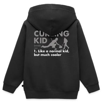 Sport Kid Definition Curling - Kids Premium Organic Zip-up Hoodie - black - Back - AI Model Kid Male (0cm)
