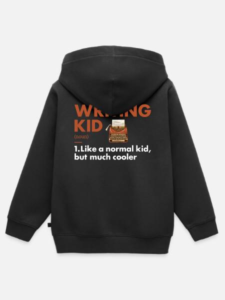 Writer Kid Definition Writing - Kinder Premium Organic Zip Hoodie - Schwarz
