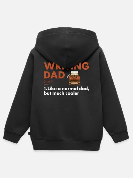 Writer Dad Definition Writing - Kinder Premium Organic Zip Hoodie - Schwarz