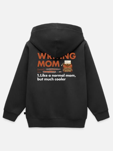 Writer Mom Definition Writing - Kinder Premium Organic Zip Hoodie - Schwarz