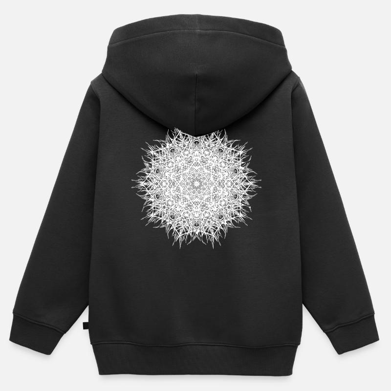 Oriental District Mandala - Sweat Premium à capuche zippé enfant bio - noir