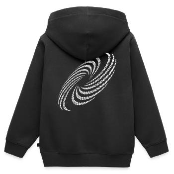 Gedrehte Spirale Planeten Strudel Formation - Kinder Premium Organic Zip Hoodie - Schwarz - Hinten - AI Model Kid Male (0cm)