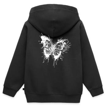 Tattoo Tinte Splash Schmetterling - Kinder Premium Organic Zip Hoodie - Schwarz - Hinten - AI Model Kid Male (0cm)