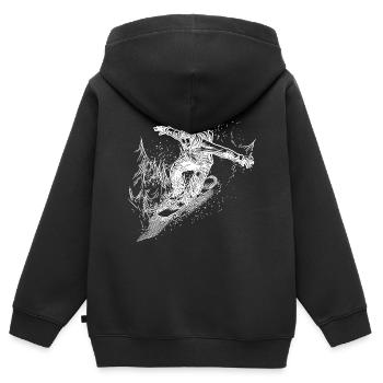 Offroad Snowboarding Extrem Snowboard Style - Kinder Premium Organic Zip Hoodie - Schwarz - Hinten - AI Model Kid Male (0cm)