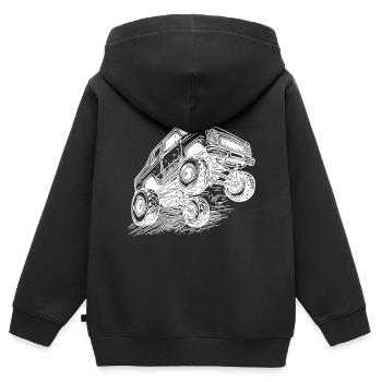 Hobby Monstertruck Modellbau Spielzeug Reifen - Kinder Premium Organic Zip Hoodie - Schwarz - Hinten - AI Model Kid Male (0cm)