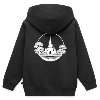 Thaïlande Exotic Dream Temple - Sweat Premium à capuche zippé enfant bio - noir - Dos - AI Model Kid Male (0cm)