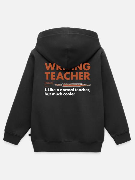Writer Teacher Definition Writing - Kinder Premium Organic Zip Hoodie - Schwarz