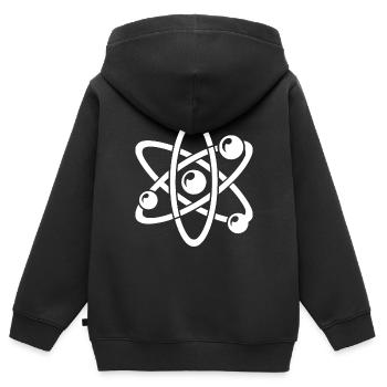 Physique du noyau atomique Atome Électron Modèle atomique - Sweat Premium à capuche zippé enfant bio - noir - Dos - AI Model Kid Male (0cm)