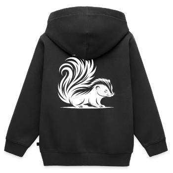 Knuffiges Stinktier Baby - Kinder Premium Organic Zip Hoodie - Schwarz - Hinten - AI Model Kid Male (0cm)