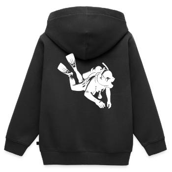 Recreational Diver Scuba Diver Training Equipment - Kids Premium Organic Zip-up Hoodie - black - Back - AI Model Kid Male (0cm)