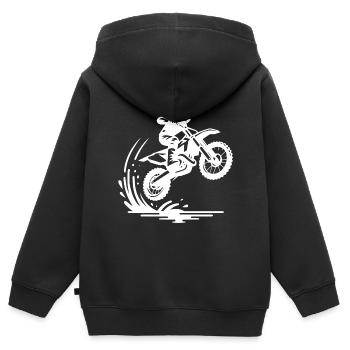 Off-road machine in deck - Kids Premium Organic Zip-up Hoodie - black - Back - AI Model Kid Male (0cm)