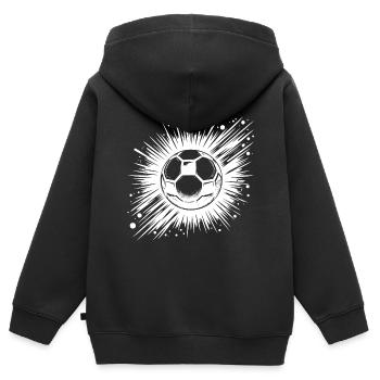 Krasser Fußball Schuss Verein Logo - Kinder Premium Organic Zip Hoodie - Schwarz - Hinten - AI Model Kid Male (0cm)