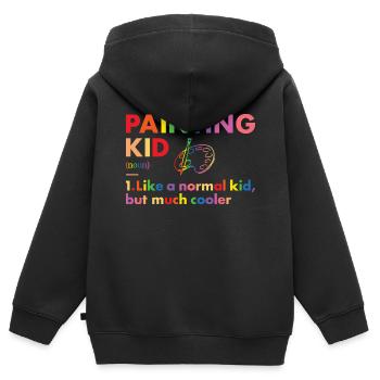 Painter Kid Definition Painting - Kinder Premium Organic Zip Hoodie - Schwarz - Hinten - AI Model Kid Male (0cm)