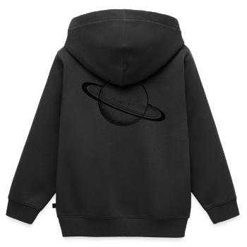 Planet - Kinder Premium Organic Zip Hoodie - Schwarz - Hinten - AI Model Kid Male (0cm)