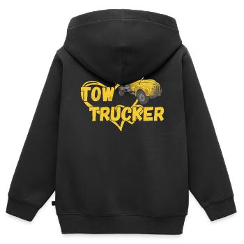 Tow Trucker Heart Tow Truck Operator - Kinder Premium Organic Zip Hoodie - Schwarz - Hinten - AI Model Kid Male (0cm)