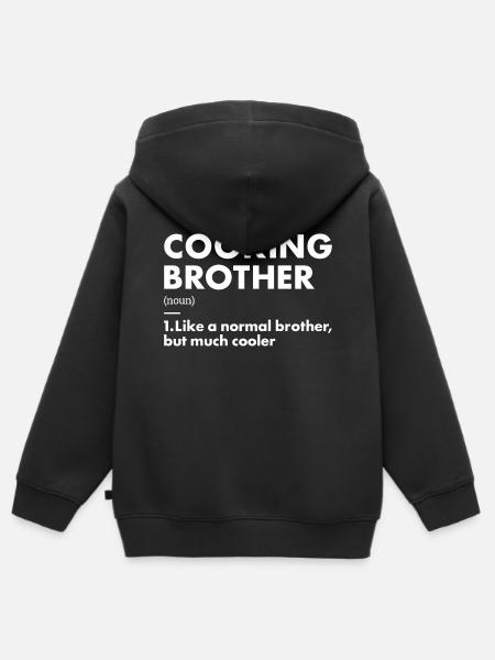 Cook Brother Definition Cooking - Kinder Premium Organic Zip Hoodie - Schwarz