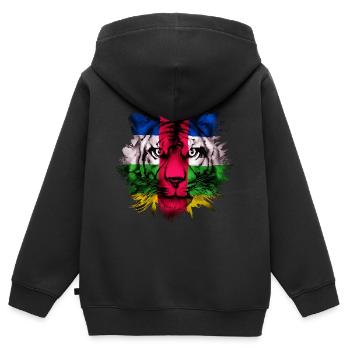 Zentralafrikanische Republik - Kinder Premium Organic Zip Hoodie - Schwarz - Hinten - AI Model Kid Male (0cm)