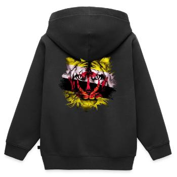 Brunei - Sweat Premium à capuche zippé enfant bio - noir - Dos - AI Model Kid Male (0cm)