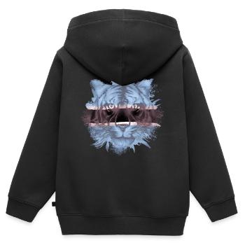 Botswana - Kinder Premium Organic Zip Hoodie - Schwarz - Hinten - AI Model Kid Male (0cm)