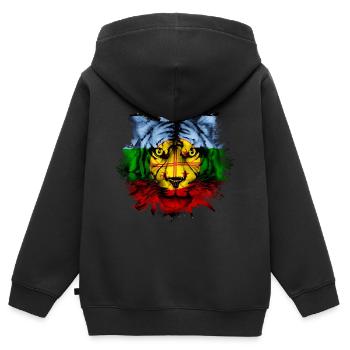 Mapuche - Sweat Premium à capuche zippé enfant bio - noir - Dos - AI Model Kid Male (0cm)