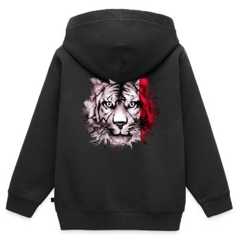 Malte - Sweat Premium à capuche zippé enfant bio - noir - Dos - AI Model Kid Male (0cm)