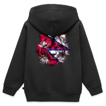 Nepal - Kinder Premium Organic Zip Hoodie - Schwarz - Hinten - AI Model Kid Male (0cm)