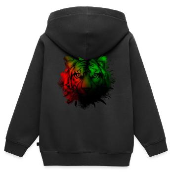 Martinique - Kinder Premium Organic Zip Hoodie - Schwarz - Hinten - AI Model Kid Male (0cm)