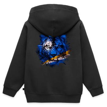 Marshall (Îles) - Sweat Premium à capuche zippé enfant bio - noir - Dos - AI Model Kid Male (0cm)