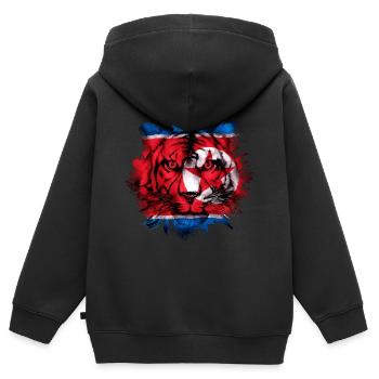 North Korea - Kids Premium Organic Zip-up Hoodie - black - Back - AI Model Kid Male (0cm)