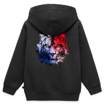 Panama - Sweat Premium à capuche zippé enfant bio - noir - Dos - AI Model Kid Male (0cm)