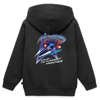 Star Trek Lower Decks Space… The Funniest Frontier - Kids Premium Organic Zip-up Hoodie - black - Back - AI Model Kid Male (0cm)