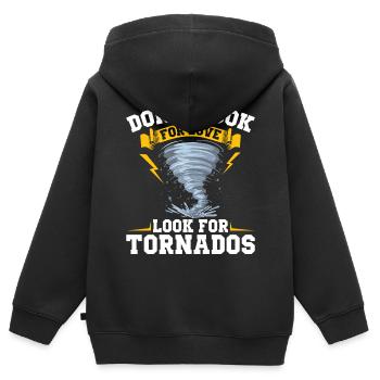 Sturmjäger Shirts | Unwetter Sturm Blitz Geschenke - Kinder Premium Organic Zip Hoodie - Schwarz - Hinten - AI Model Kid Male (0cm)