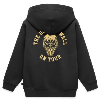 Le mur de hockey - Sweat Premium à capuche zippé enfant bio - noir - Dos - AI Model Kid Male (0cm)