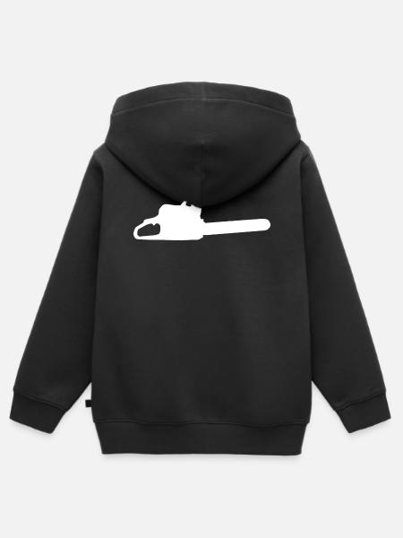 Kettensäge - Kinder Premium Organic Zip Hoodie - Schwarz