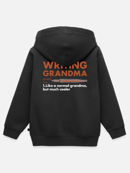 Writer Grandma Definition Writing - Kinder Premium Organic Zip Hoodie - Schwarz