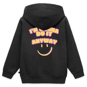 Je vais le faire quand même Point de vue Détermination - Sweat Premium à capuche zippé enfant bio - noir - Dos - AI Model Kid Male (0cm)