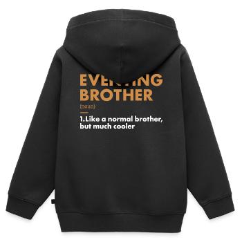 Cavalier Frère Définition Concours complet - Sweat Premium à capuche zippé enfant bio - noir - Dos - AI Model Kid Male (0cm)