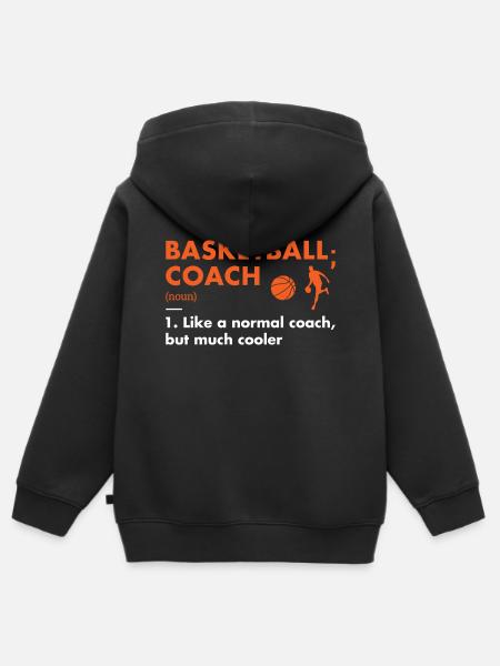 Sport Coach Definitie Basketbal - Kinder Premium zip hoodie biologisch - zwart